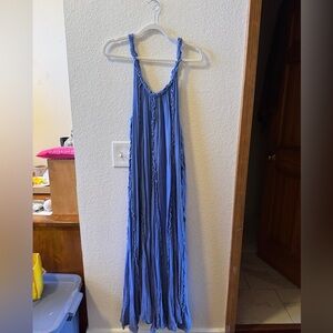 Free People Periwinkle Braided-Strap Maxi Dress